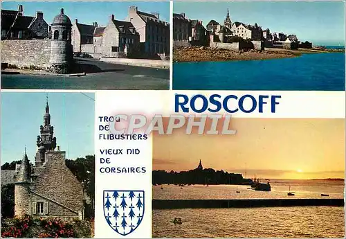 Moderne Karte La Bretagne en Couleurs Roscoff et son port