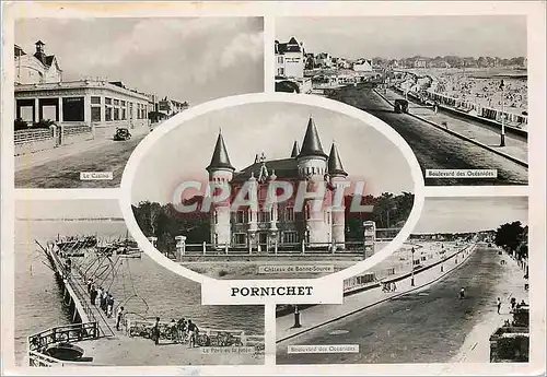 Cartes postales moderne Pornichet Le casino Boulevard des Oceanides Le port et la jetee