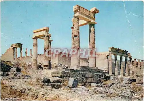 Cartes postales moderne Lindos Temple d'Athena et de Lindos