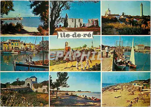 Cartes postales moderne Ile de Re de gauche a droite La Flotte vue  sur le Phare la Flotte le Port Saint Martin Porte de