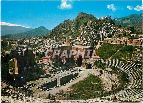 Moderne Karte Taormina Theatre Greque