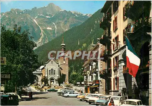 Cartes postales moderne Chamonix Mont Blanc (Hte Sav) L'Eglise et le Brevent