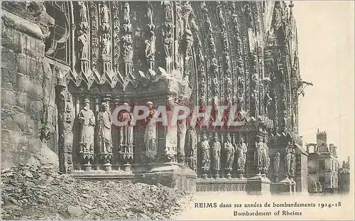 Cartes postales Reims Dans ses annees de bombardement 1914 18