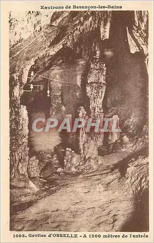 Cartes postales Environs de Besancon les Bains Grottes d'Osselle a 1200 m de l'entree