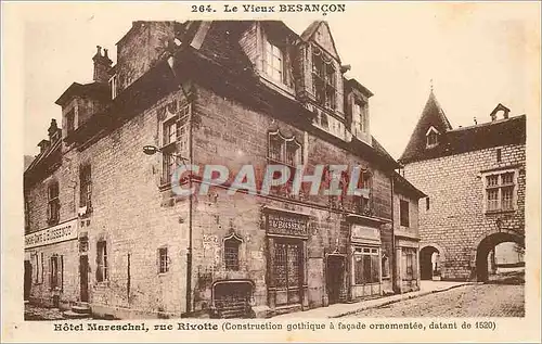 Cartes postales Le Vieux Besancon Hotel Marechal rue Rivotte (Construction gothique a facade ornementee datant d