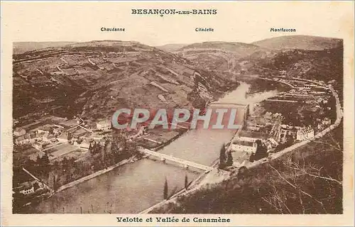 Cartes postales Besancon les Bains Velotte et Vallee de Casamene