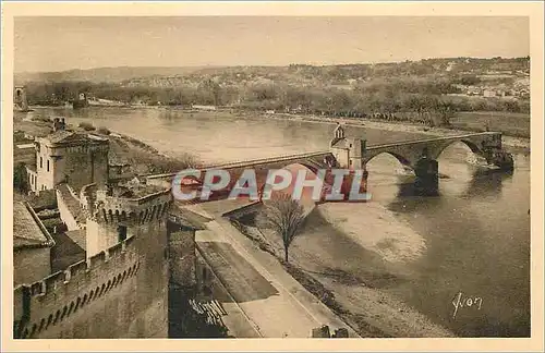 Ansichtskarte AK La Douce France Avignon (Vaucluse) Vue generale sur la rive droite du Rhone