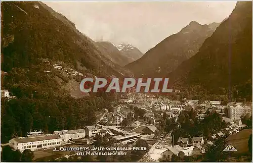 Cartes postales Cauterets Vue generale Prise du Mamelon Vert