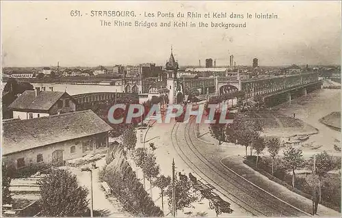 Cartes postales Strasbourg Les Ponts du Rhin et Kehl dans le Lointain