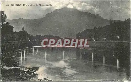 Cartes postales Grenoble la nuit et le Moucherotte