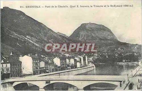 Ansichtskarte AK Grenoble Pont de la Citadelle Quai X Jouvain la Tronche et le St Eynard (1300 m)