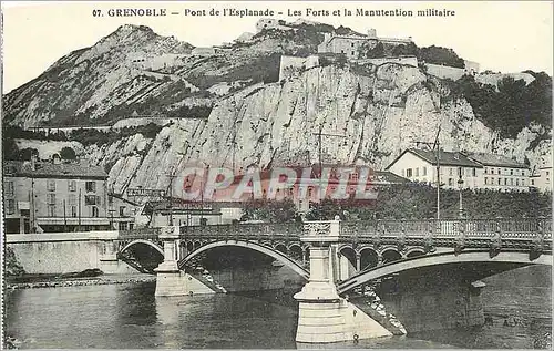 Cartes postales Grenoble Pont de l'Esplanade les Forts et la Manuntention militaire