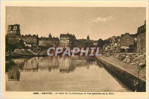 Ansichtskarte AK Rennes Le Quai de la Prevalaye et vue generale de la ville