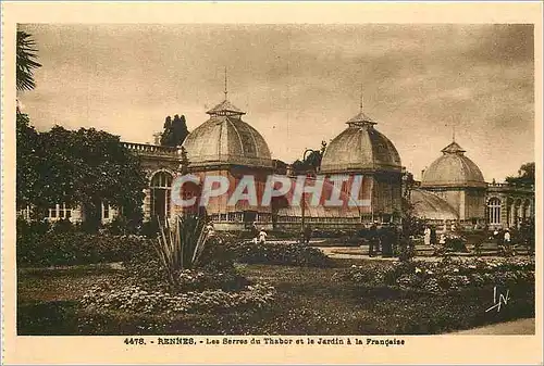 Ansichtskarte AK Rennes Les Serres du Thabor et le Jardin a la Francaise