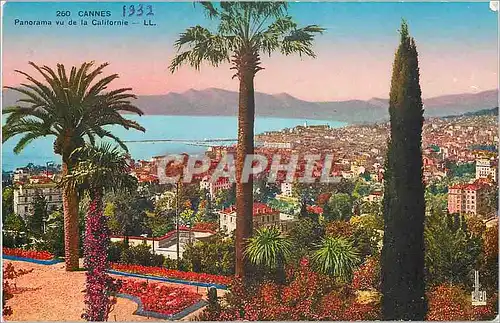 Cartes postales Cannes Panorama vu de la Californie