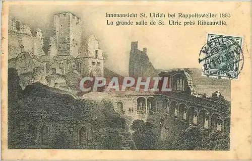 Cartes postales Innenansicht St Ulrich bei Rappoltsweiler 1860 La grande salle de St Ulric pres Ribeauville