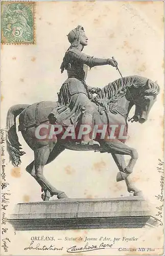 Cartes postales Orleans Statue de Jeanne d'Arc par Foyalier