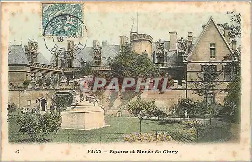 Cartes postales Paris Square et Musee de Cluny