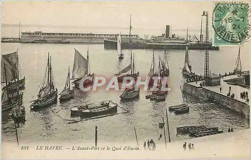 Cartes postales Le Havre L'Avant Port et le Quai d'Escale Bateaux