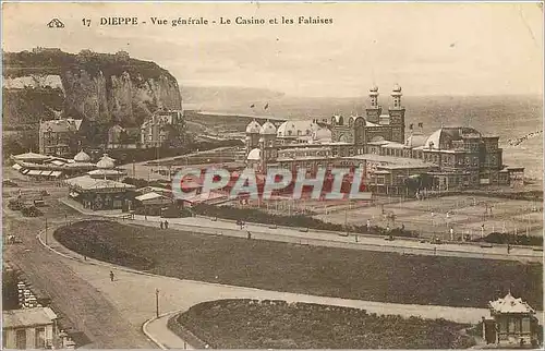 Ansichtskarte AK Dieppe vue generale le Casino et les Falaises