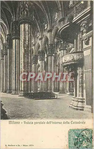 Cartes postales Milano Vedutta parziale dell'interno della Cathedrale