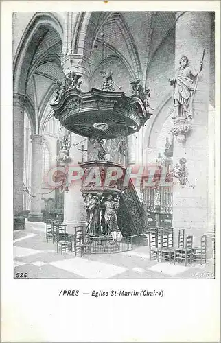 Cartes postales Ypres Eglise St Martin (Chaire)