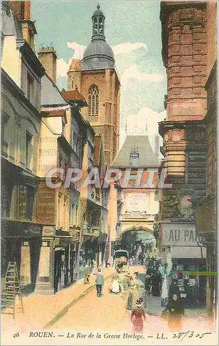 Cartes postales Rouen La Rue de la Grosse Horloge