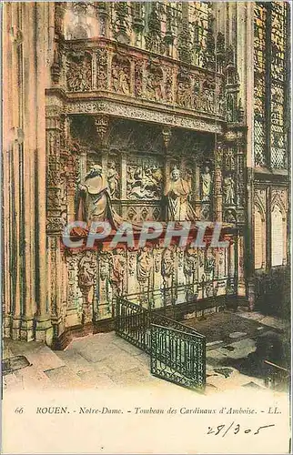 Cartes postales Rouen Notre Dame Tombeau des Cardinaux d'Amboise