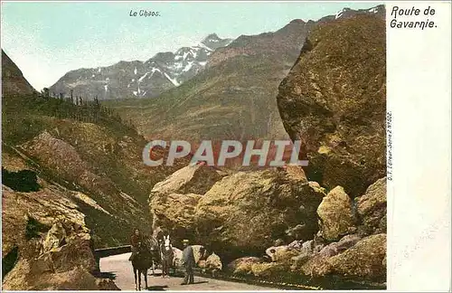 Cartes postales Le Chaos Route de Gavarnie Ane Mule