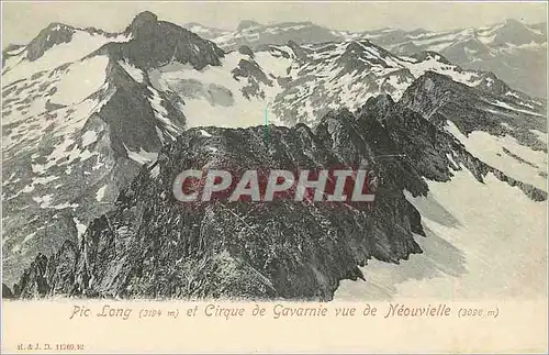 Cartes postales Pic Long et Cirque de Gavarnie vue de Neouvielle