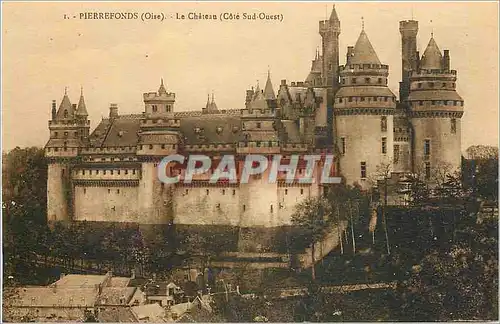 Cartes postales Pierrefonds Oise Le Chateau Cote Sud Ouest