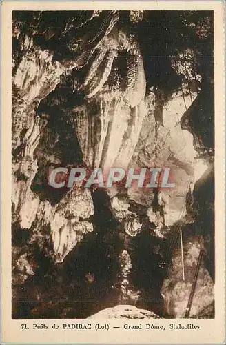 Cartes postales Puits de Padirac Lot Grand Dome Stalactites