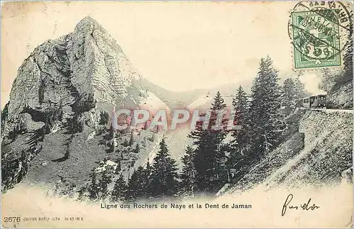 Cartes postales Ligne des Rochers de Naye et la Dent de Jaman