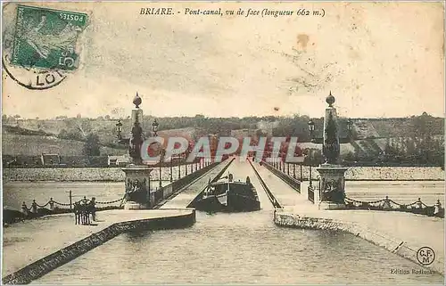 Cartes postales Briare Pont canal vu de face