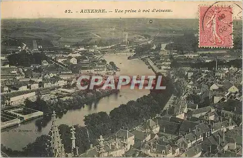 Ansichtskarte AK Auxerre Vue prise a vol d'Oiseau