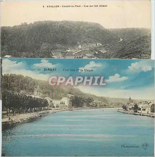Cartes postales Avallon Cousin le Pont Vue sur les Alleux Dinant Une vue de la Meuse