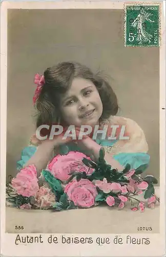 Cartes postales Autant de baisers que de fleurs