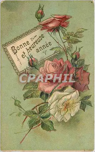 Cartes postales Bonne et heureuse annee Fleurs