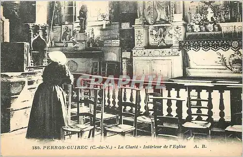 Cartes postales Perros Guirec C du N La Clarte Interieur de l'Eglise
