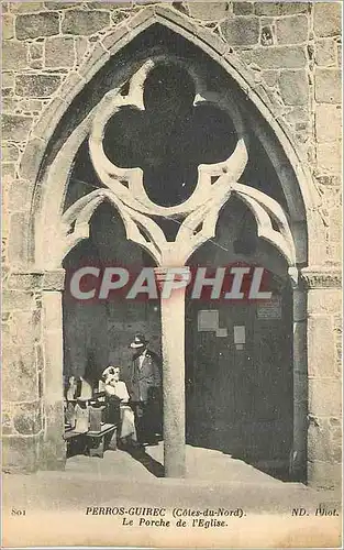 Ansichtskarte AK Perros Guirec Cotes du Nord Le Porche de l'Eglise