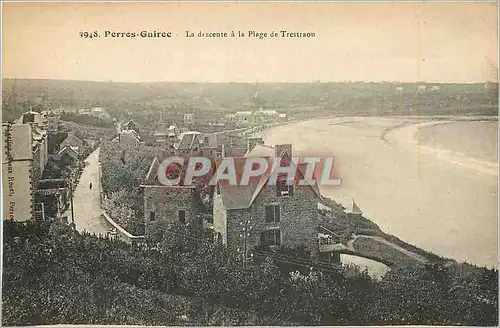 Cartes postales Perros Guirec La descente a la Plage de Trestraou