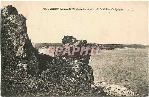 Ansichtskarte AK Perros Guirec C du N Rochers de la Pointe du Sphynx