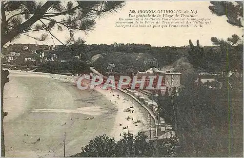 Cartes postales Perros Guirec C du N Vue generale de la Plage de Trestraou