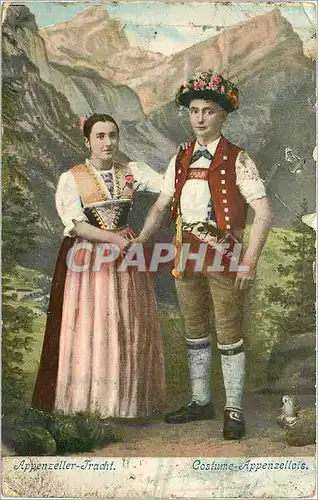 Cartes postales Appenzeller Tracht Costume Appenzellois
