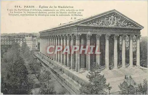 Cartes postales Paris Eglise de la Madeleine