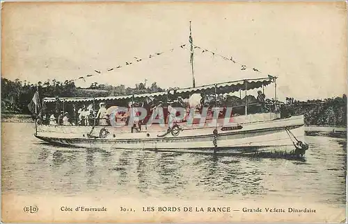 Cartes postales Cote d'Emeraude Les Bords de la Rance Grande Vedette Dinardaise Bateau