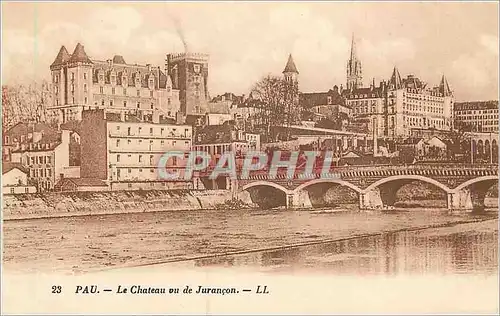 Cartes postales Pau Le Chateau vu de Jurancon