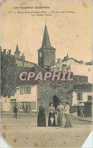 Cartes postales Saint Jean Pied de Port Un coin de la Place La Vieille Porte