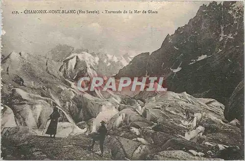 Ansichtskarte AK Chamonix Mont Blanc Hte Savoie Traversee de la Mer de Glace