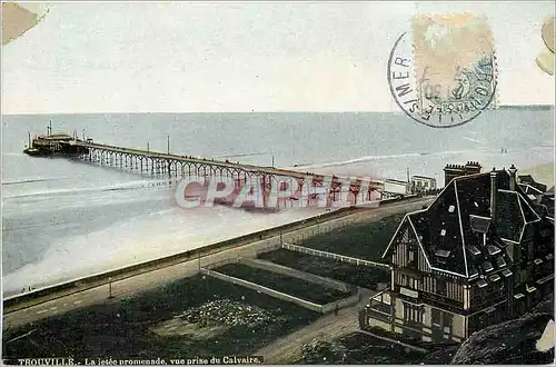 Cartes postales Trouville La Jetee Promenade vue prise du Calvaire